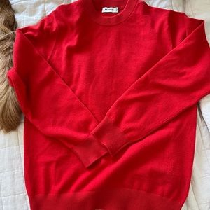 SANDRO 100% cashmere sweater in red